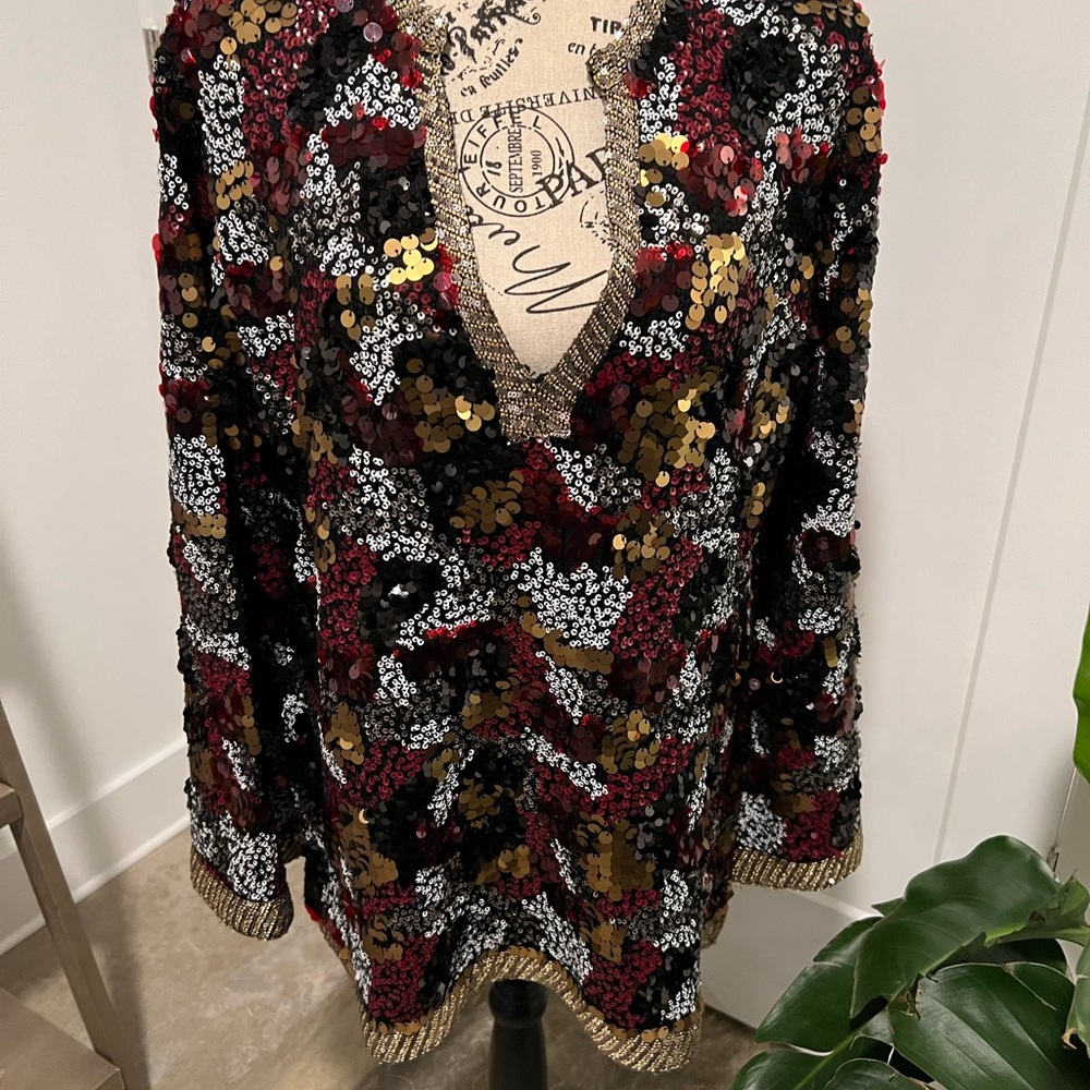 Zara Knit Sequin Poncho - Limited Edition